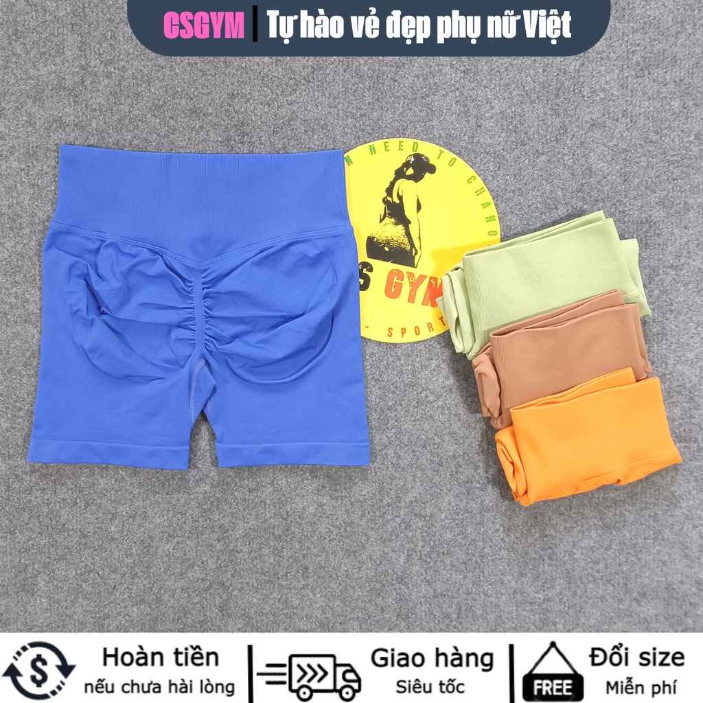 Quần đùi thể thao tập gym yoga nữ MITAOGIRL, quần short cạp cao, tôn dáng, thoáng khí, không rão, thấm hút mồ hôi.