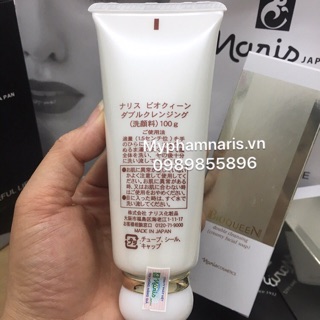 Sữa rửa mặt tẩy trang Naris BioQueen Double Cleansing 100g