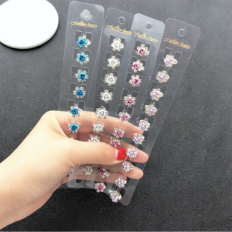 Set 10 Kẹp Tóc Hoa Nhỏ Dễ Thương Dành Cho Nữ DIY