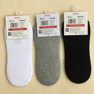 Tất/Vớ Nam Cao Cấp Melange Đi Giày Lười Sợi Cotton Thấm Hút Mồ Hôi, Khử Mùi MC0114