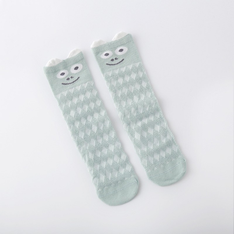 Tất cotton dài màu trơn dễ thương cho bé gái