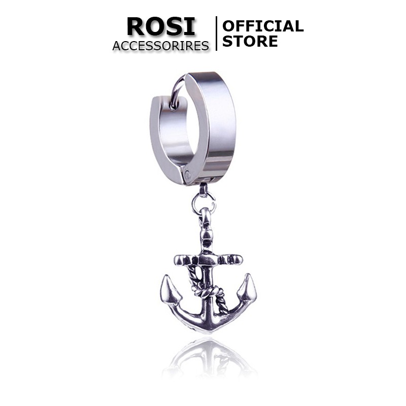 Khuyên Tai Nam Enchor Earrings, Bông Tai Ngầu Hình Mỏ Neo Cực Chất (1 Chiếc)