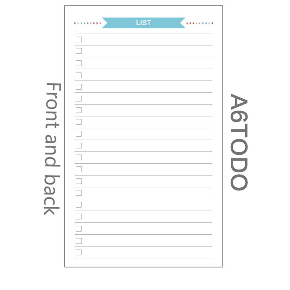 Set 40 trang sổ ghi chú 6 lỗ khổ A6 tiện dụng