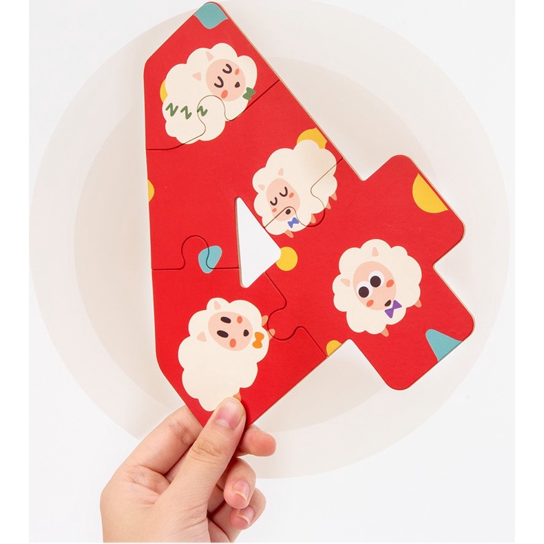 Xếp hình cho bé bộ ghép hình puzzle chữ cái chữ số in hình con vật cao cấp giúp bé chơi và nhớ chữ cái chữ số