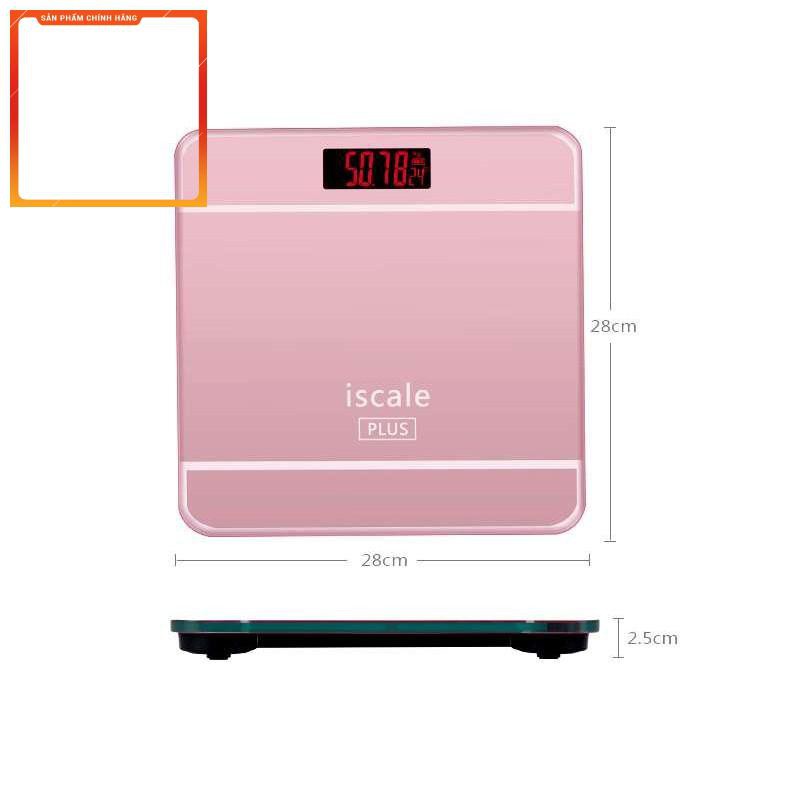 [ HOT ] Cân sức khỏe điện tử Iscale SE Max 180kg vuông - Tặng kèm thước dây giá [ MIỄN PHÍ VẬN CHUYỂN ]