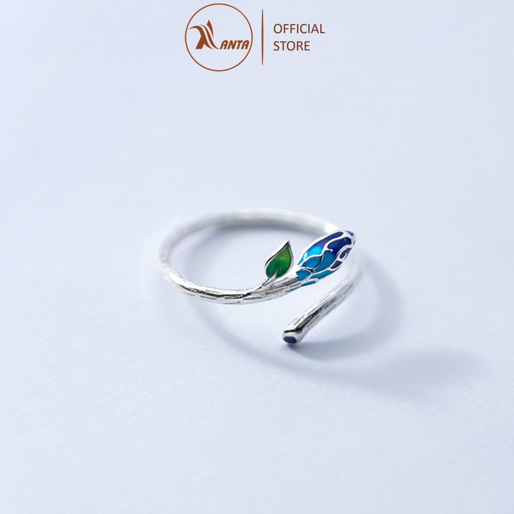 Nhẫn nữ thời trang thiết kế hình cánh lá đính đá phong cách Hàn Quốc ANTA Jewelry - ATJ7041