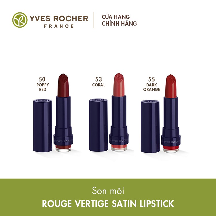 Son Môi Yves Rocher Rouge Vertige Satin Lipstick 55 Dark Orange - 3,7g