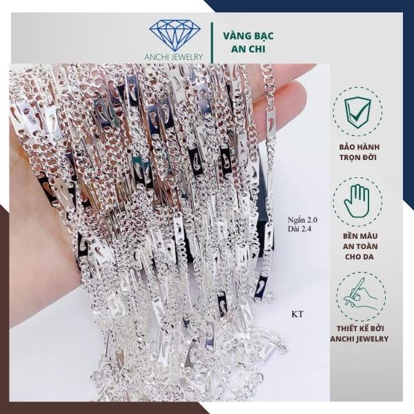 Dây chuyền ép dẹt cho bé - chuẩn bạc ta không xuống màu - Anchi jewelry
