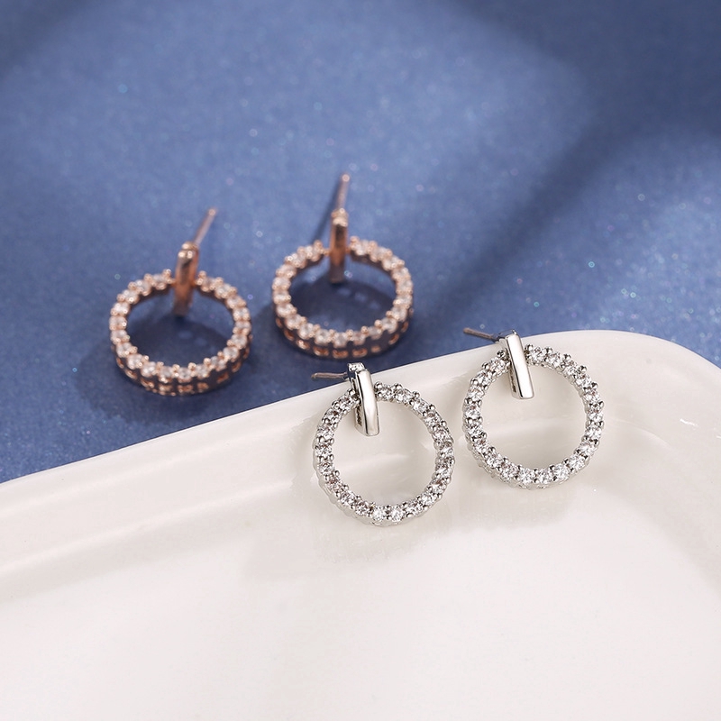 Đôi Khuyên Tai Hình Tròn Thời Trang Hàn Quốc Cho Nữ