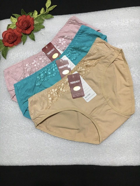 Set 5 Quần lót nữ Thịnh phát phối ren, quần chíp nữ thun lạnh cực êm chất siêu mền mát