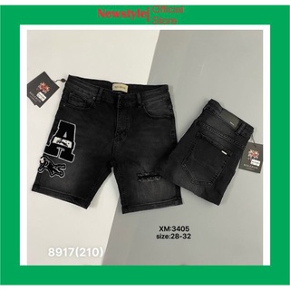Quần short jean nam đen rách short bò nam thêu logo vải đẹp mẫu mới nhất cao cấp