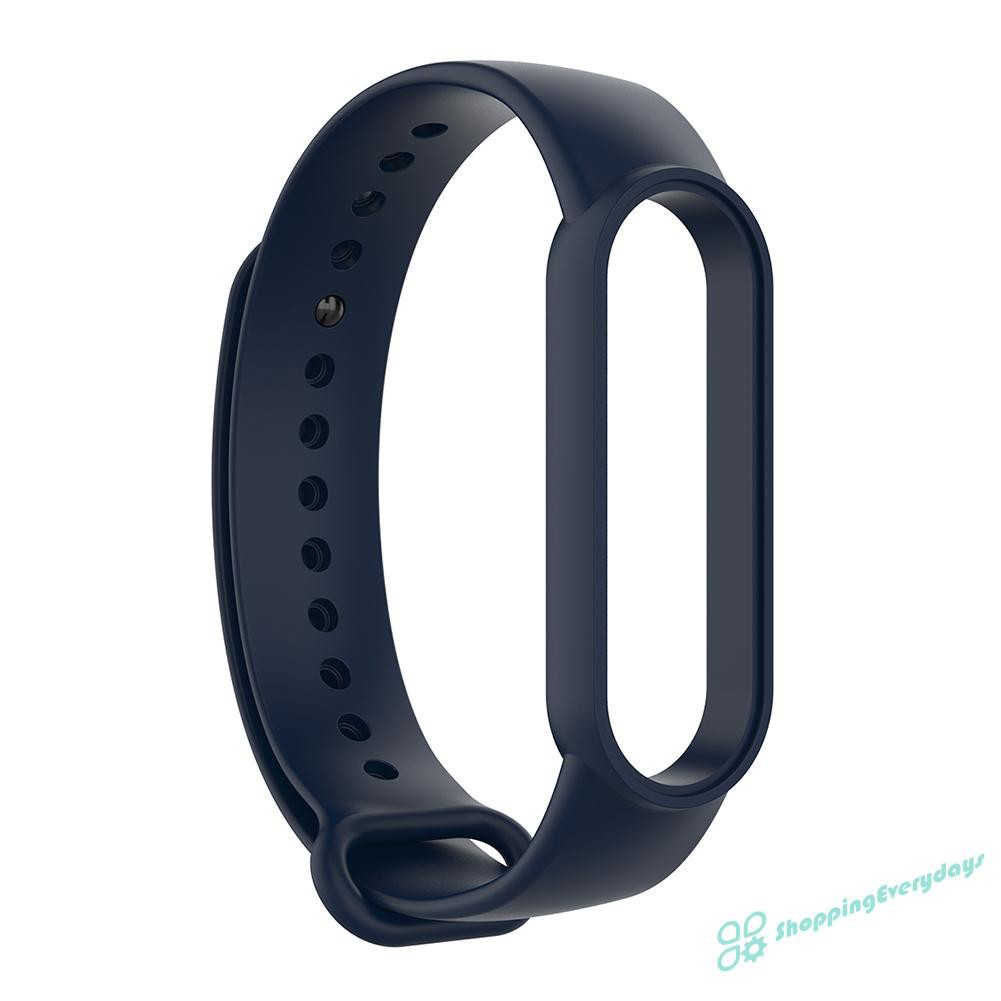 Dây Đeo Thay Thế Chất Liệu Silicon Màu Trơn Cho Xiaomi Miband 5 / Nfc