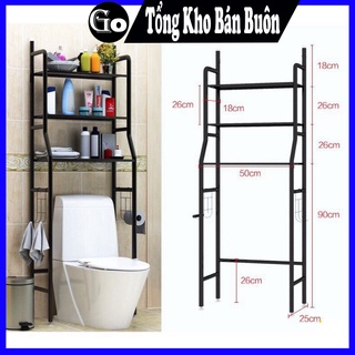 Kệ để đồ sau toilet nhà tắm 3 tầng đa năng tiết kiệm không gian