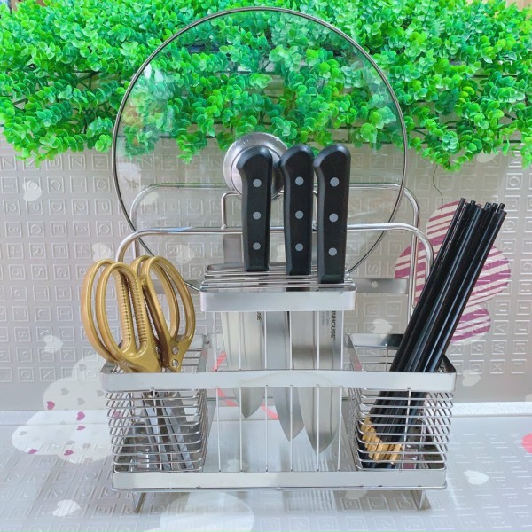 Ống đũa inox ,cài dao thớt, để bàn hoặc vít trên tường siêu tiện dụng | BigBuy360 - bigbuy360.vn