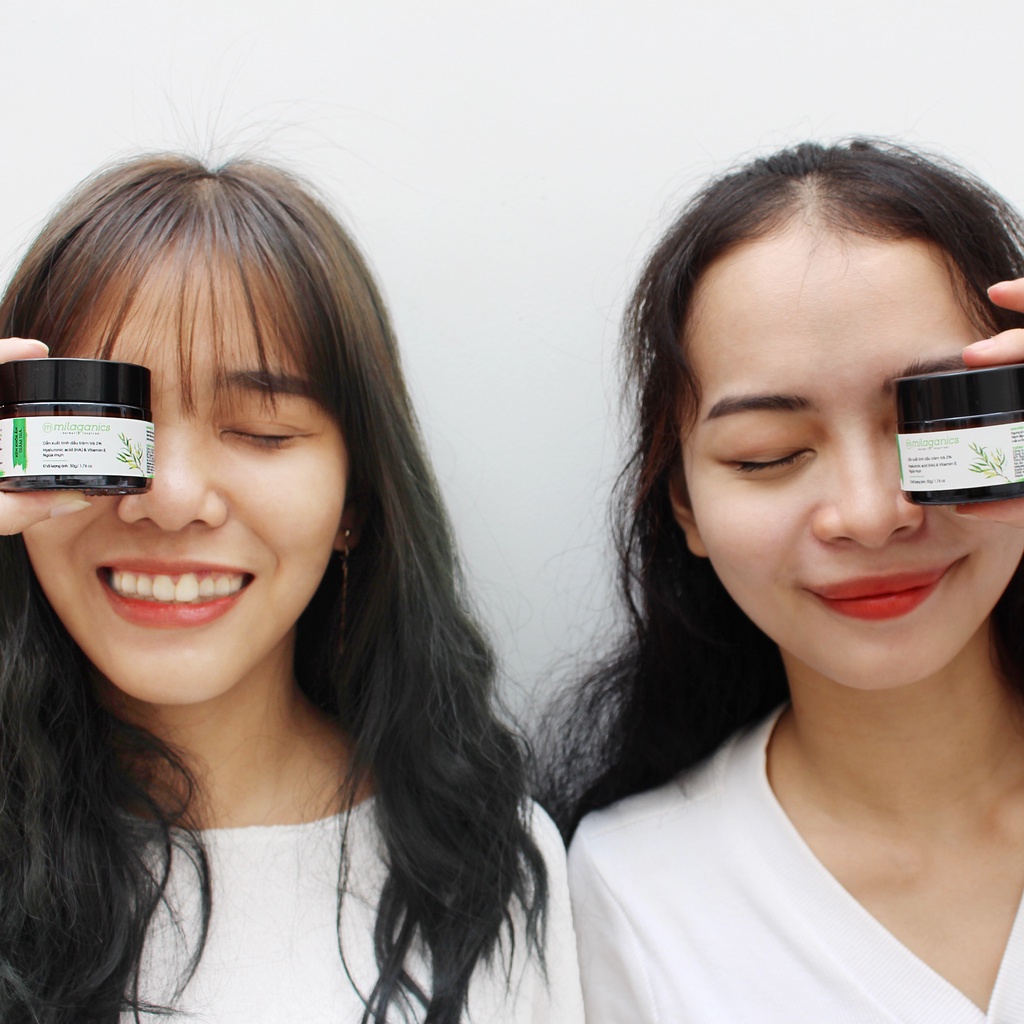 Kem dưỡng ẩm da mặt tinh dầu tràm trà ngừa mụn, khóa ẩm, không bết rít MILAGANICS 50gr