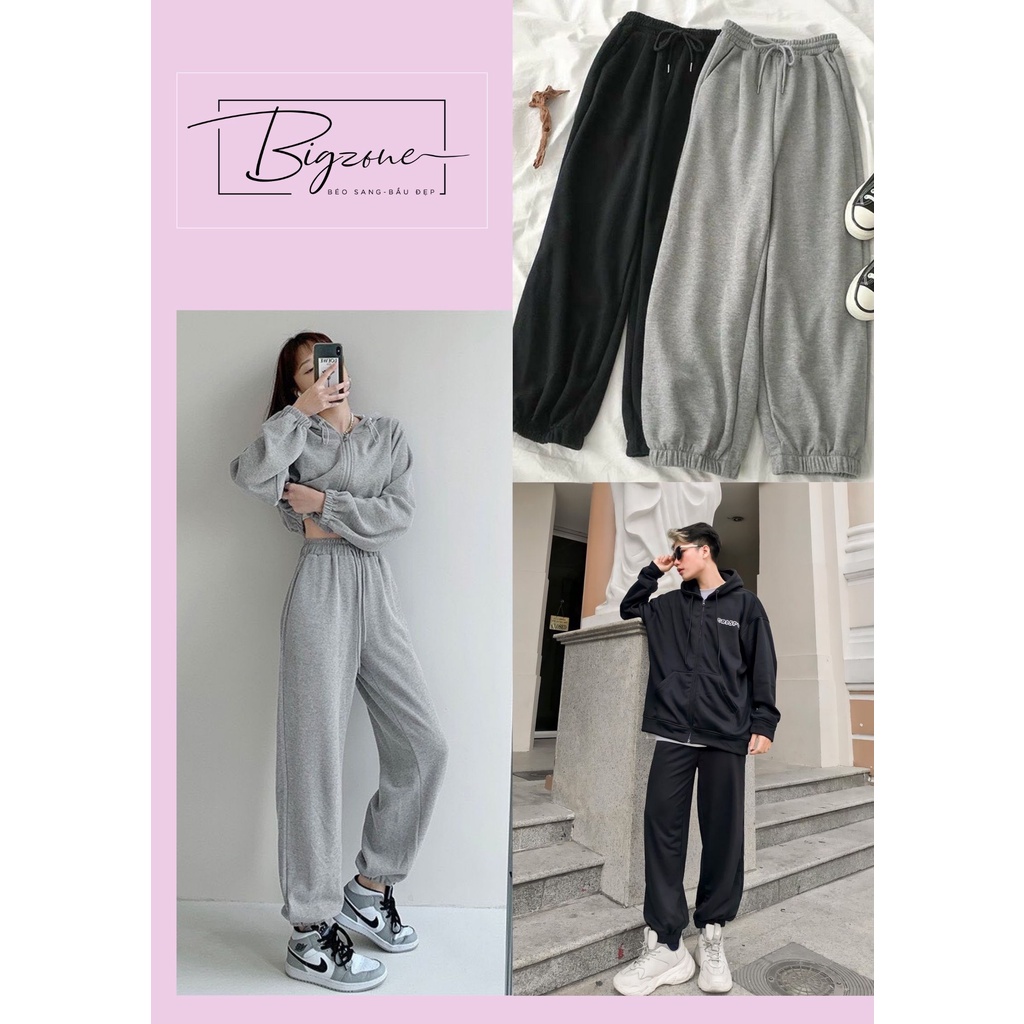 Quần jogger nữ thun da cá bigsize kiểu dáng sành điệu trẻ trung QJ001