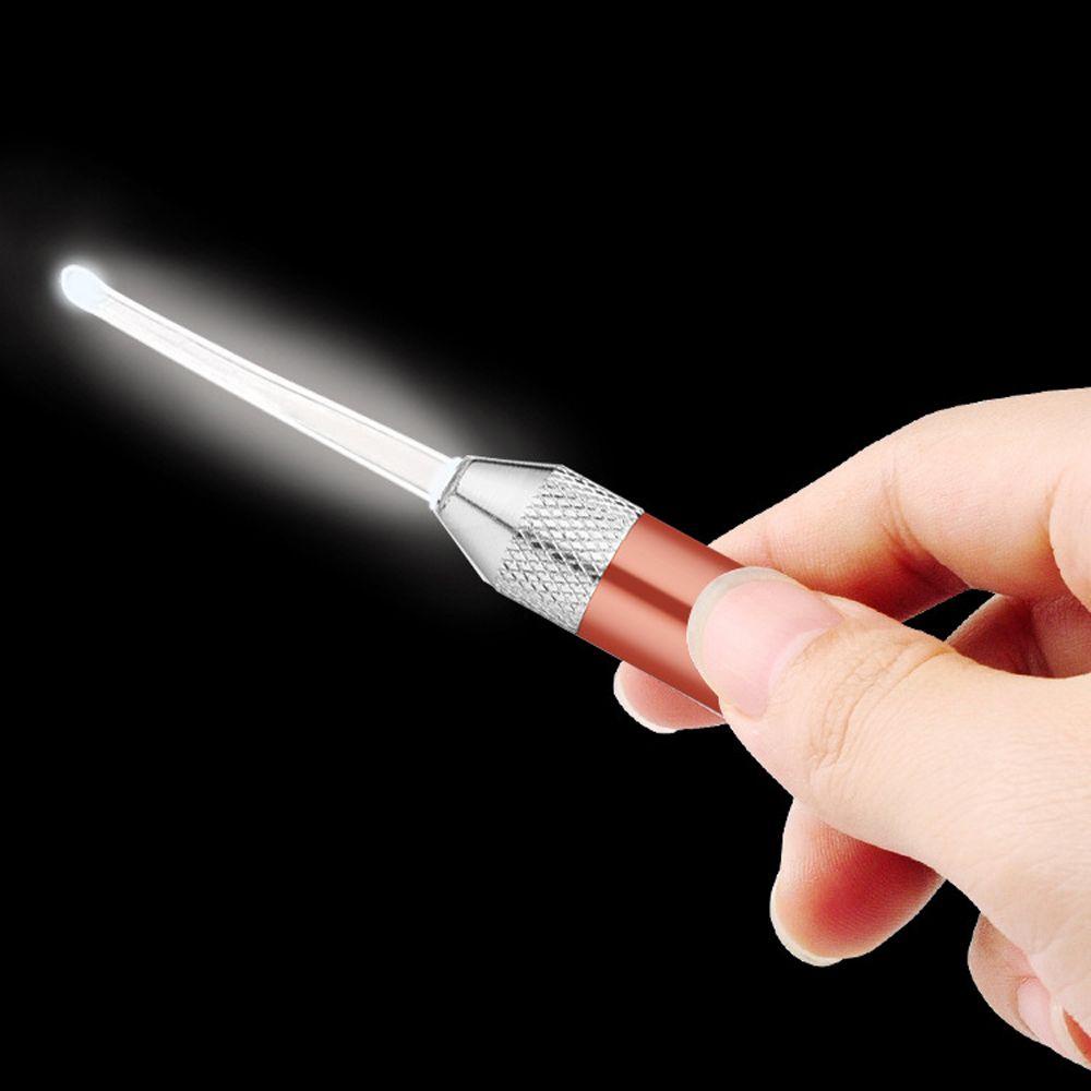 Dụng Cụ Lấy Ráy Tai Bằng Thép Không Gỉ Có Đèn LED Độc Đáo
