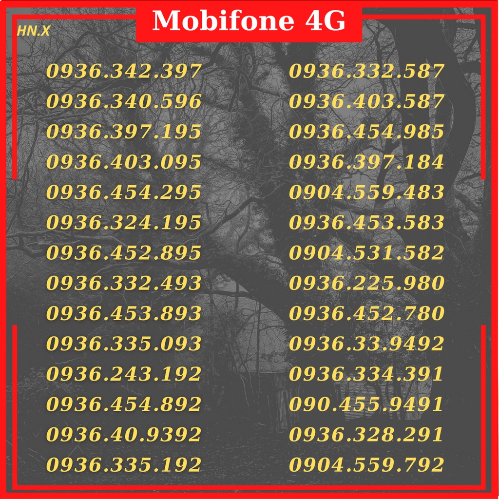Sim 4g Mobifone số đẹp đăng ký gói cước DTHN Tỷ gb/ tháng chỉ với 50k. sử dụng toàn quốc.