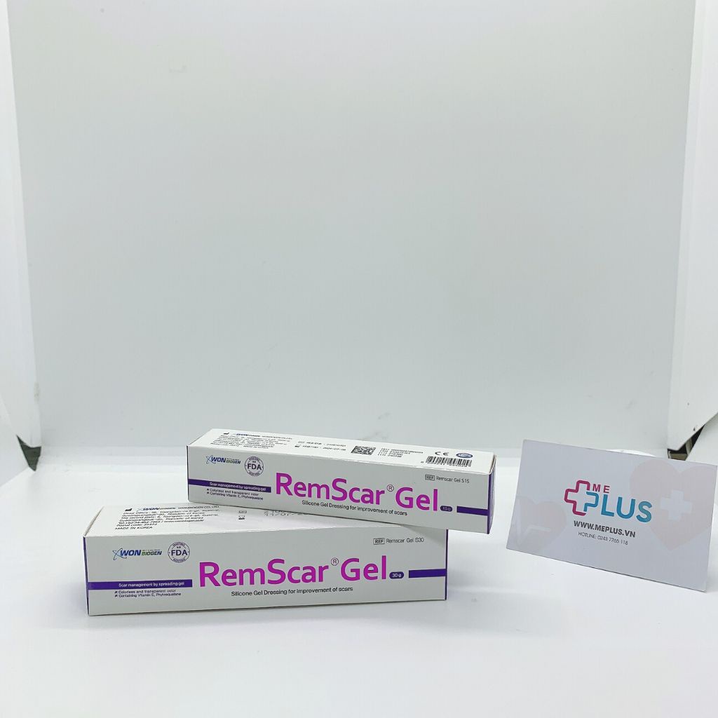 Gel silicone mờ sẹo Remscar Gel - Hàn Quốc Wonbiogen giúp nhanh lành sẹo, hết thâm phục hồi da tuýp 15g-30g