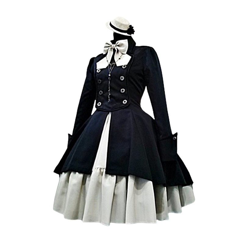 Đầm tay dài cổ điển phong cách gothic lolita Phục Hưng hóa trang nhân vật hoạt hình