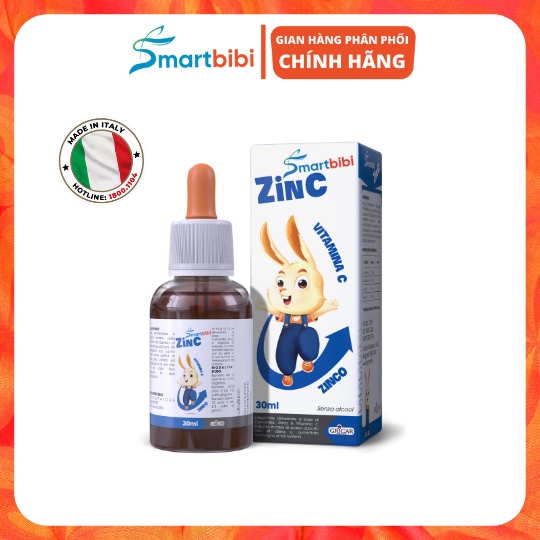 Siro kẽm Chelate hữu cơ cho bé - Smartbibi Zinc hỗ trợ tăng đề kháng thumbnail