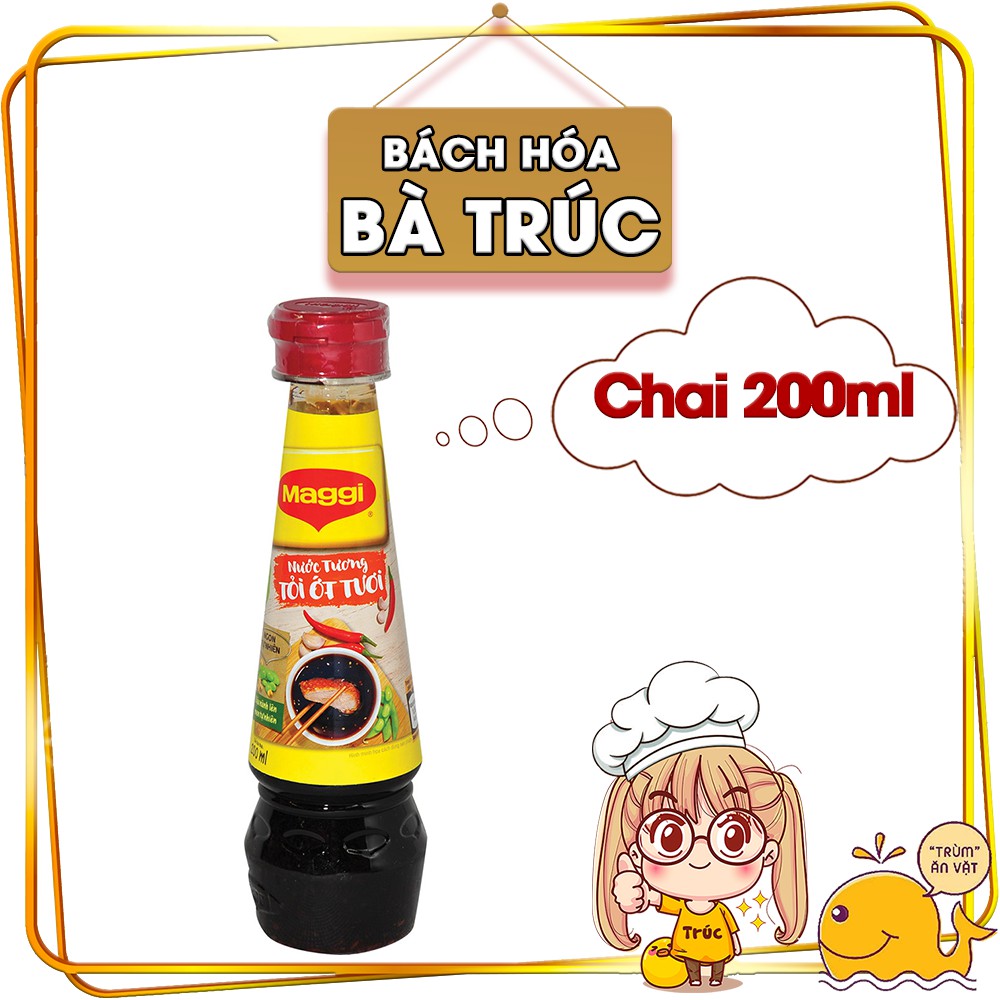 Nước Tương Maggi tỏi ớt chai 200ml