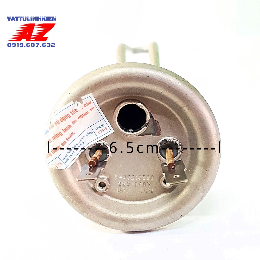 Ruột đốt Bình nóng lạnh FEROLY ngang 2 chân bát tròn 6.5cm x 37cm