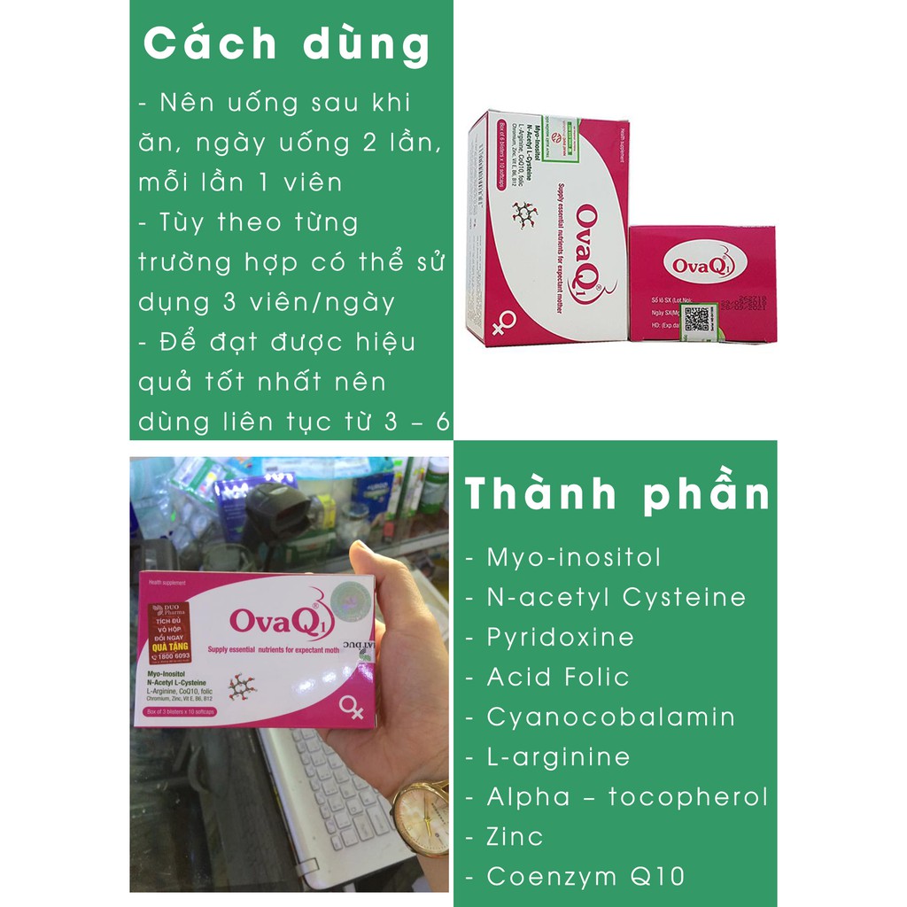 OvaQ1 - Đa Nang Buồng Trứng (Hộp 30 viên)