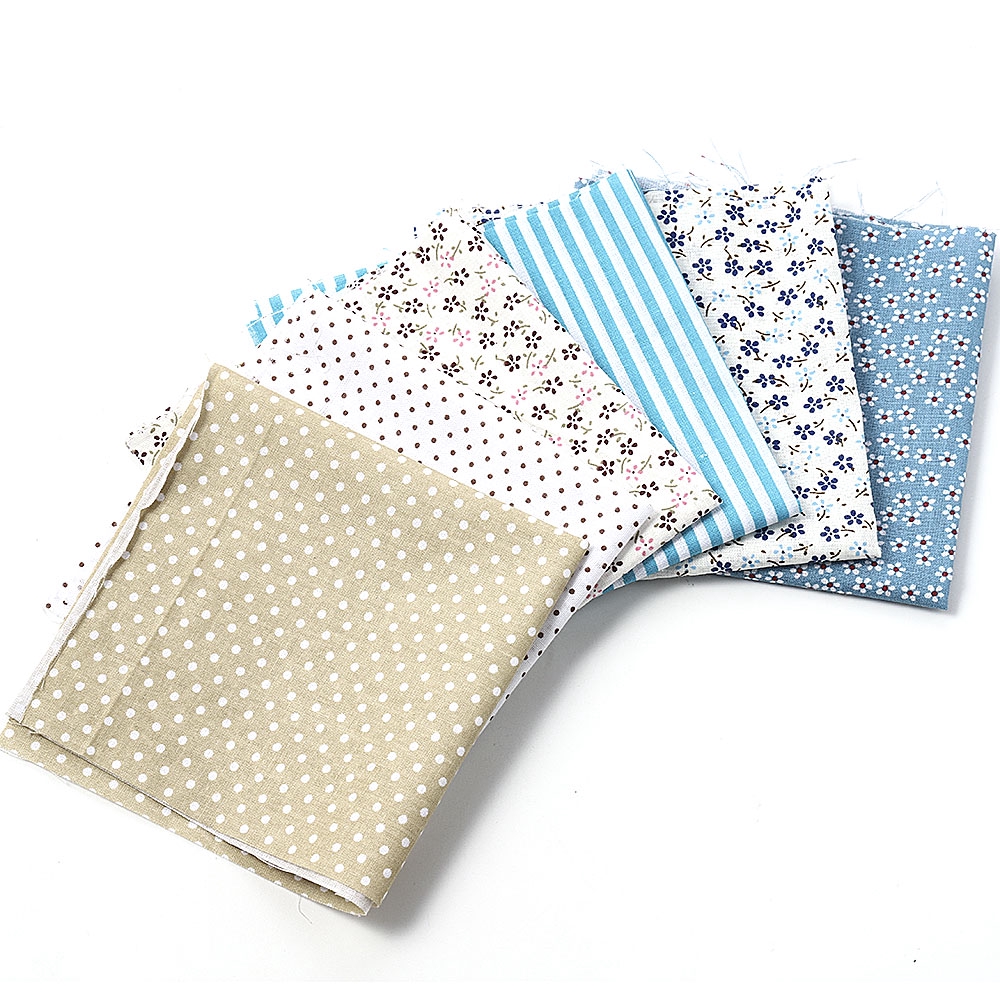 Set 6 Bông Hồng Cotton 25x25cm Trang Trí Thủ Công