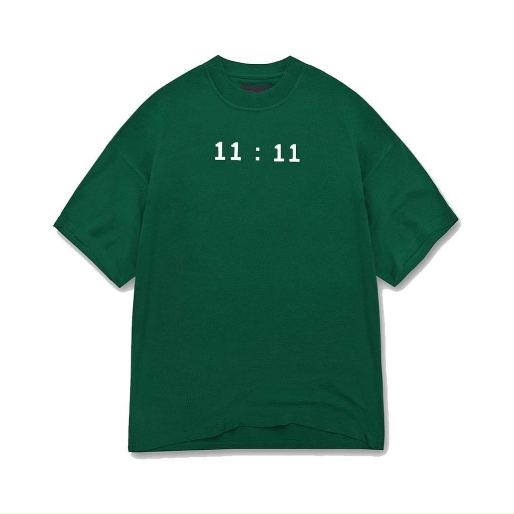 [ HÓT 11_11 ] ÁO THUN TAY LỠ FORM RỘNG NAM NỮ 11-11 MÀU XANH LÁ CỰC ĐẸP