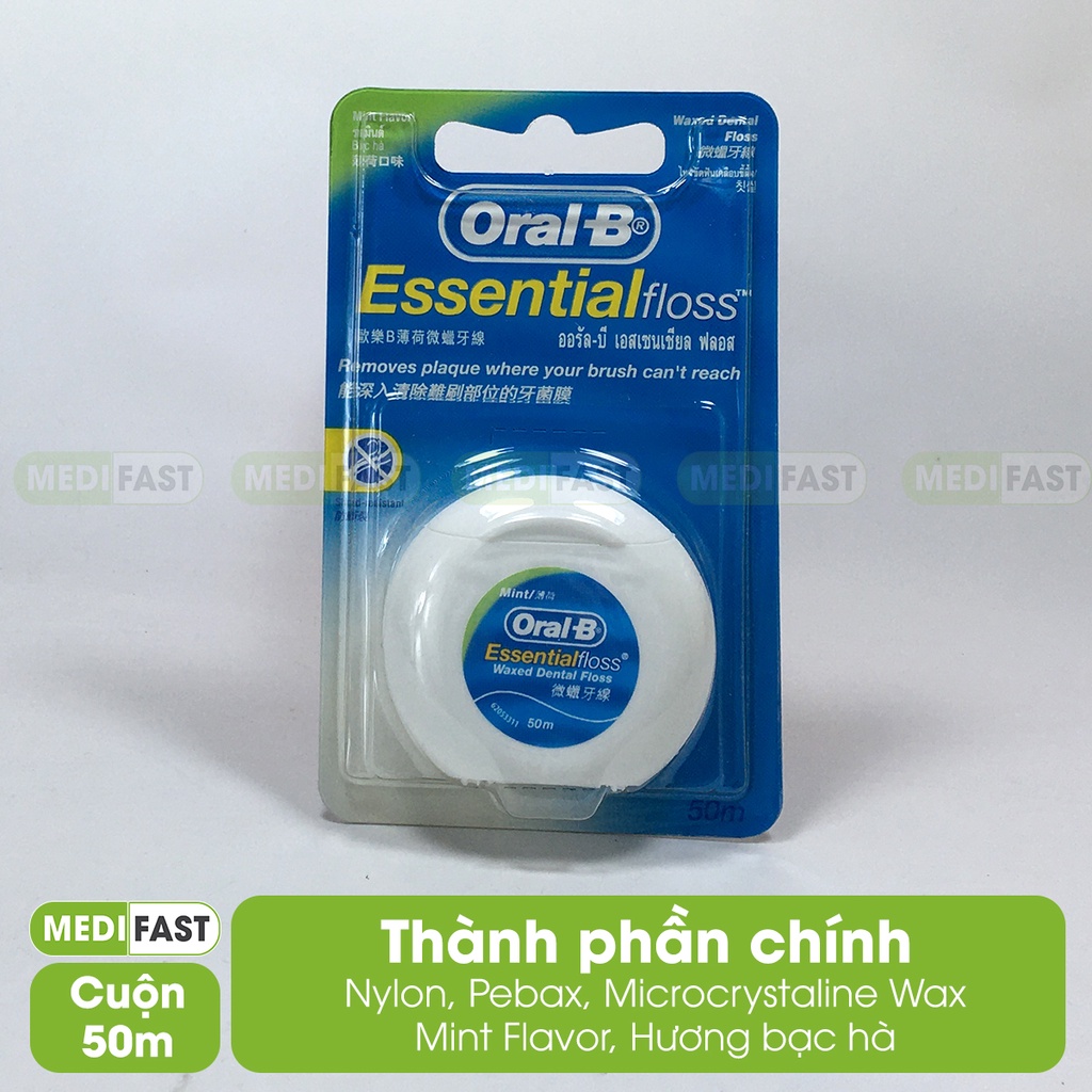 Chỉ nha khoa Oral B - Làm sạch chân răng - Bảo vệ răng miệng - Chính hãng