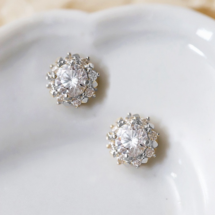 Bông Tai Hoa Mặt Trời Hoàng Cung Phong Cách Cổ Điển Tuyệt Đẹp B2645 Bảo Ngọc Jewelry