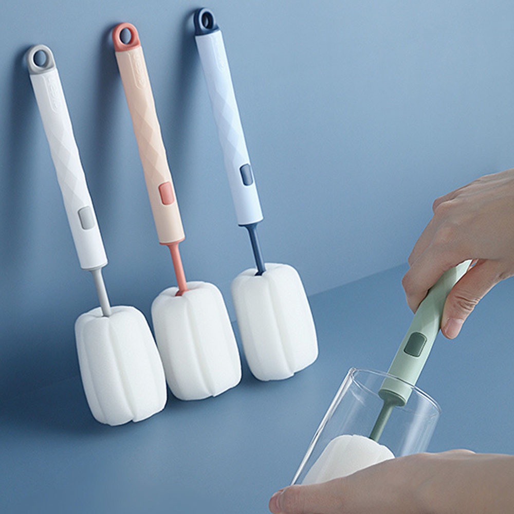 Cọ Vệ Sinh Bình Sữa Tay Cầm Dài Bằng Bọt Biển Tiện Dụng