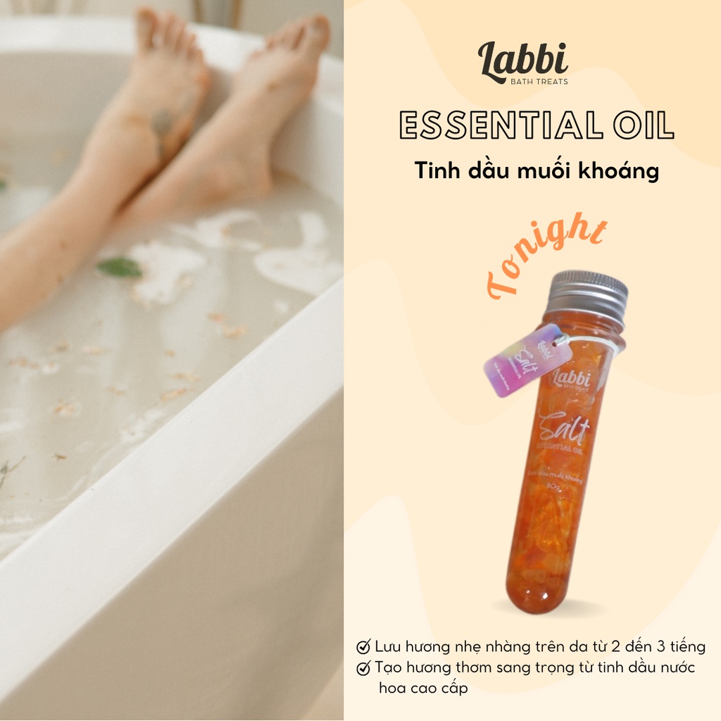 Tinh dầu muối khoáng dưỡng da ngâm bồn TONIGHT [Labbi] Salt Essential Oil