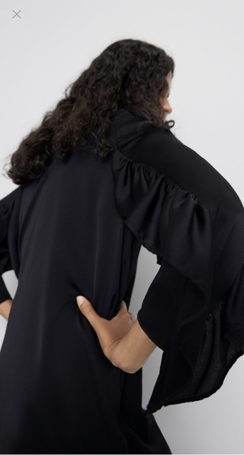 Váy Lụa Satin Zara auth canh sale