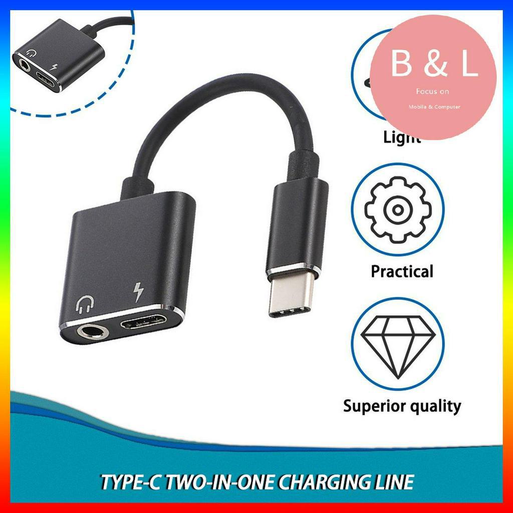 Cáp chuyển đổi Usb Type C sang giắc cắm 3.5mm 2 trong 1