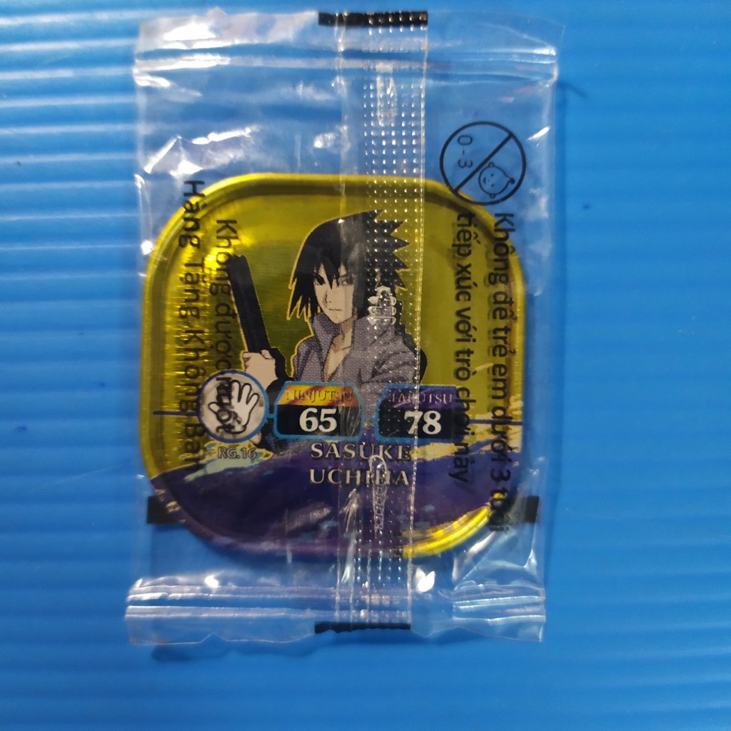 [Một thẻ] Thẻ bài Toonies Naruto vàng gold, Naruto kim loại thẻ lục giác leng keng tổng hợp