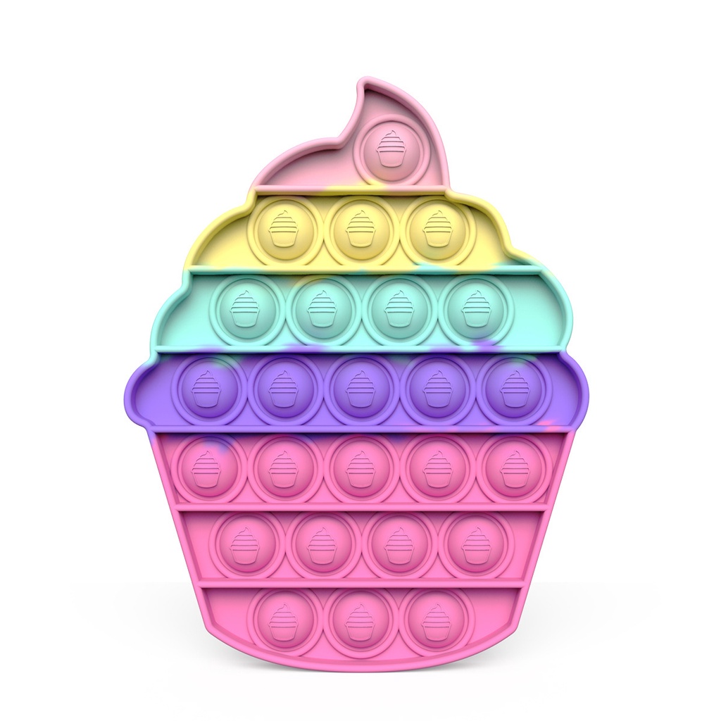 Đồ chơi bóp bong bóng để bàn màu macaron bằng silicone xinh xắn cho trẻ em