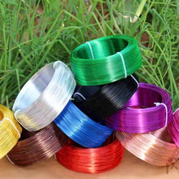 Dây nhôm mạ màu làm bonsai handmade! cuộn 500g loại1mm