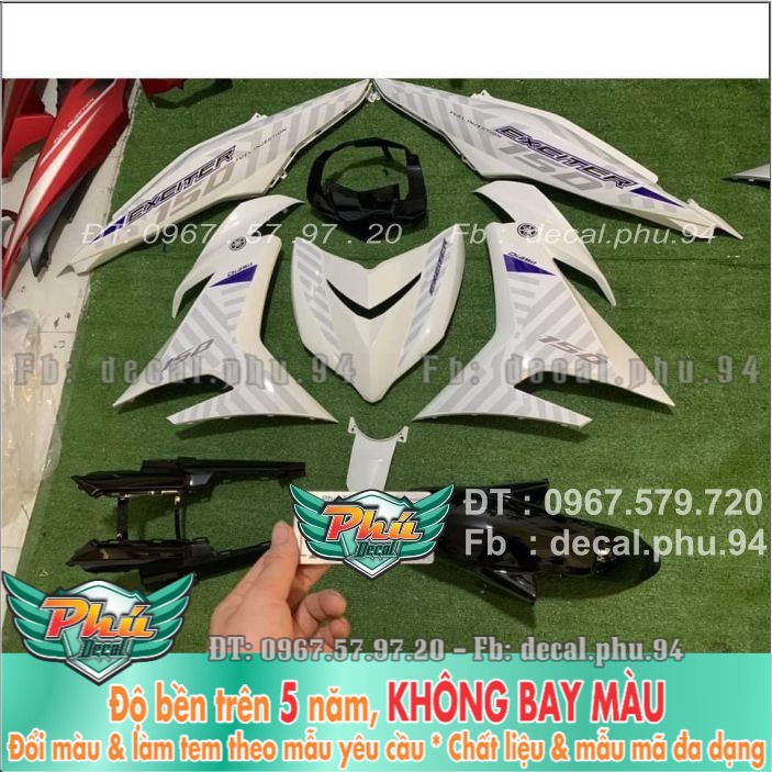 Tem rời Exciter 150 Trắng (X) -1