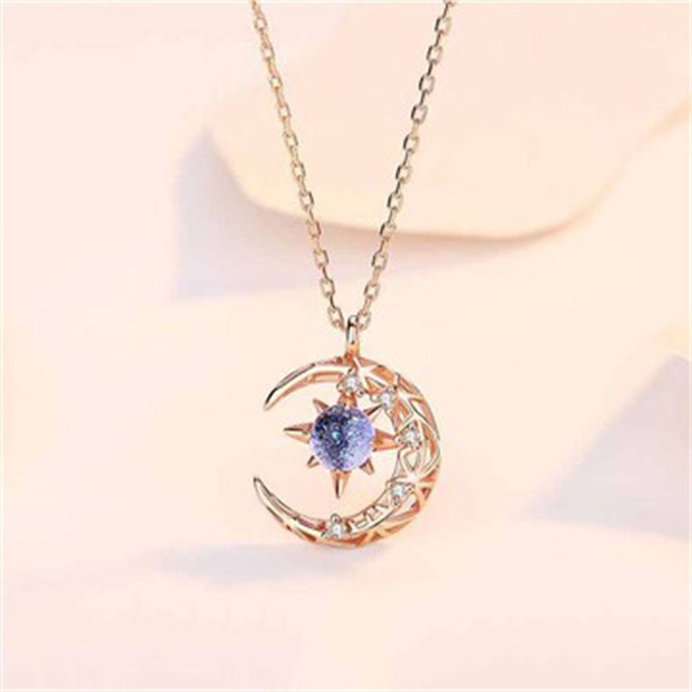 UPSTOP Fashion Light Of Stars And Moon Charm Necklace Delicate Clavicle Women Jewelry