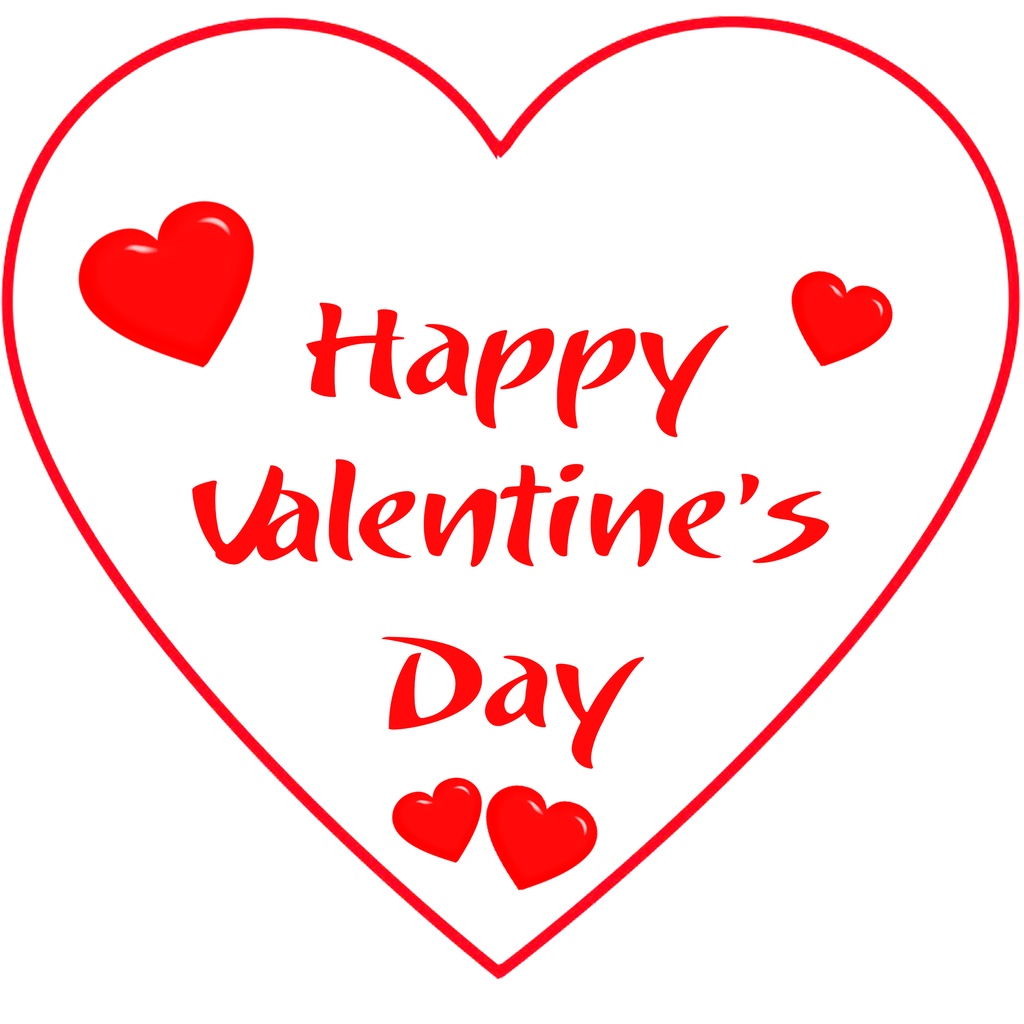 Tem Dán Chúc Mừng Lễ Tình Nhân Valentine's Day Hình Trái Tim Sẵn Keo Dán