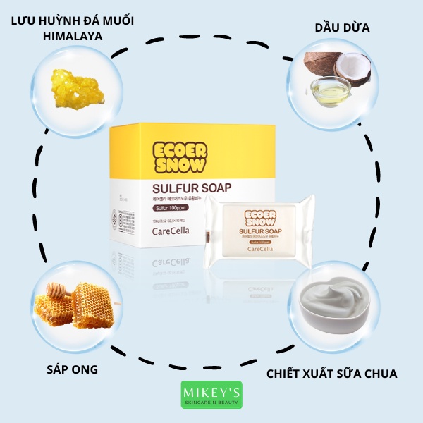 Xà Bông Mụn Lưng Carecella 100g | Xà Phòng Ngừa Mụn Lưng, Kiềm Dầu, Kháng Khuẩn 100% Organic