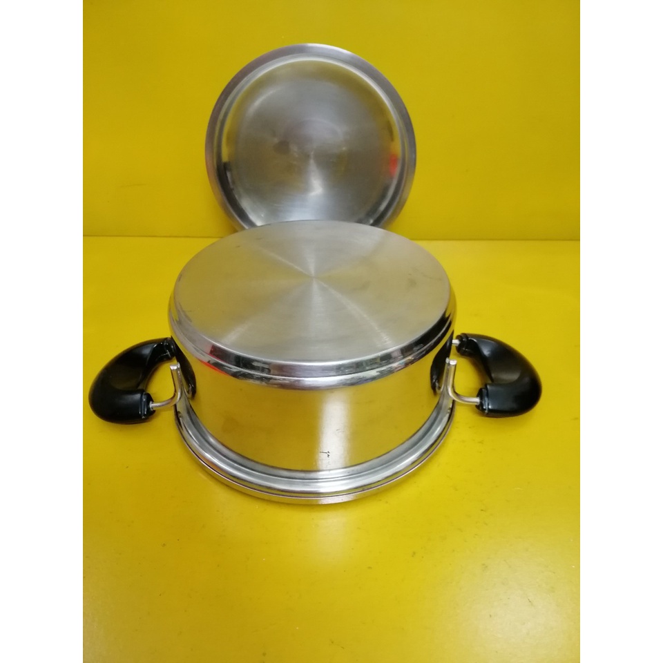 Nồi inox nội địa Nhật, size 22cm, cao 10cm (mã 824), Dùng được bếp từ