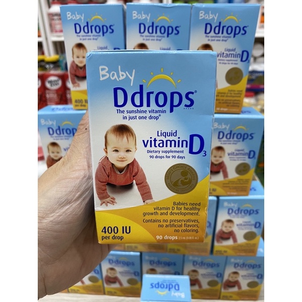 Baby Ddrops Vitamin D3 ddrop cho bé 90 giọt Mỹ