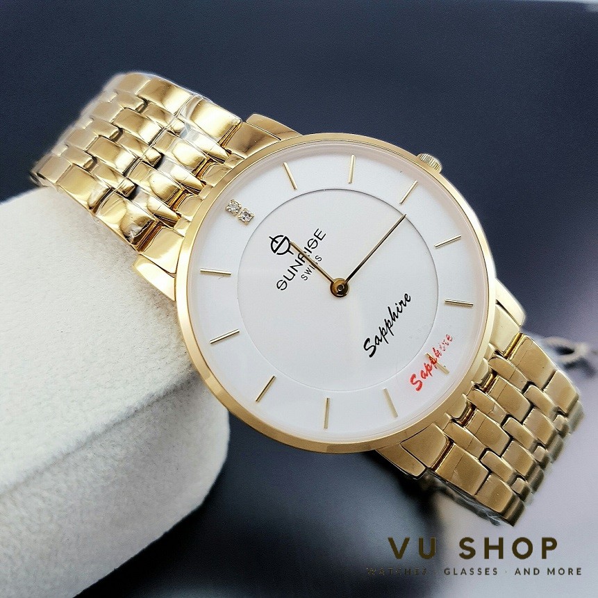 ĐỒNG HỒ NAM SUNRISE DM737SWB SAPPHIRE - SIÊU MỎNG - Màu Vàng/Bạc | BigBuy360 - bigbuy360.vn