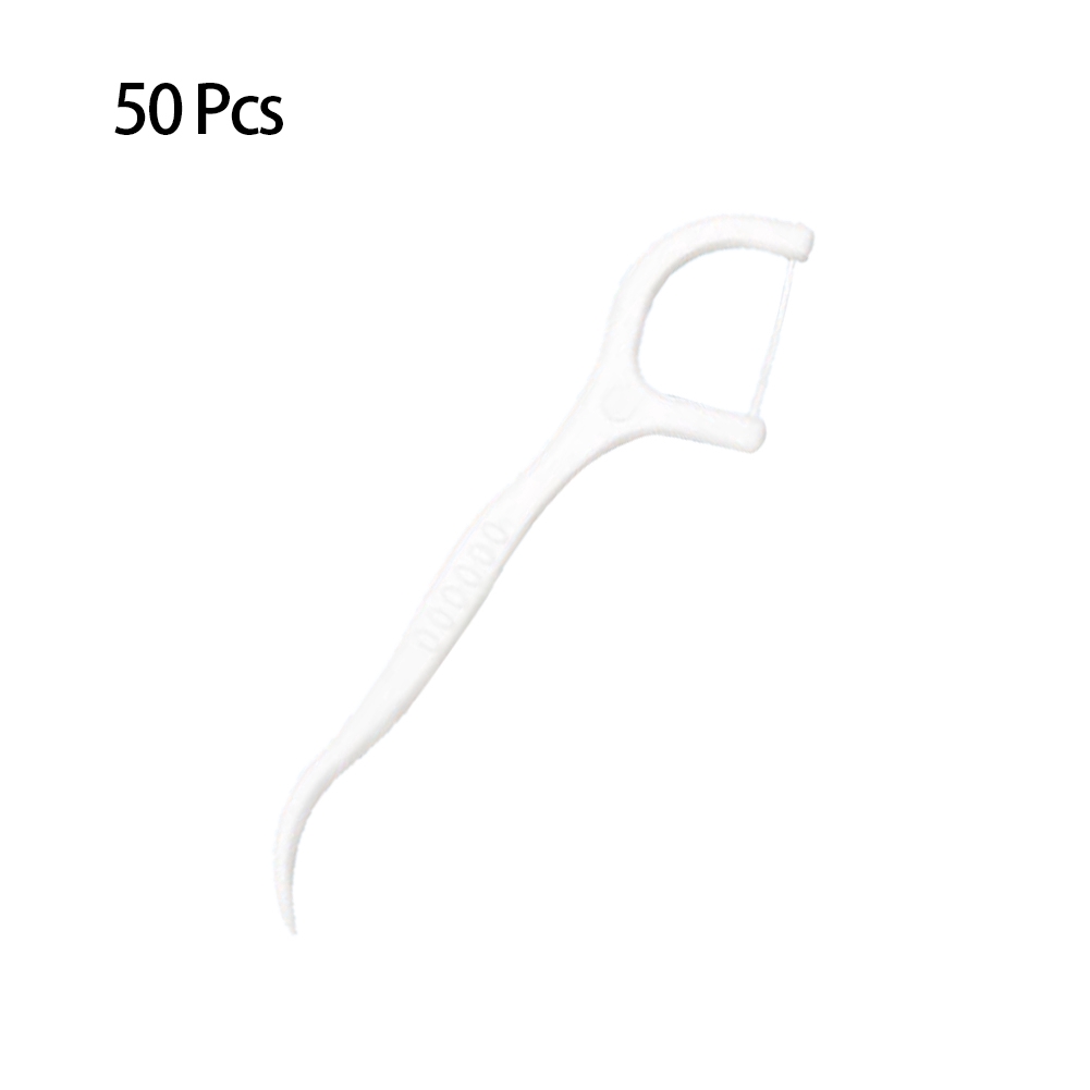 [Hàng mới về] Set 50 tăm chỉ nha khoa loại bỏ mảng bám răng hiệu quả