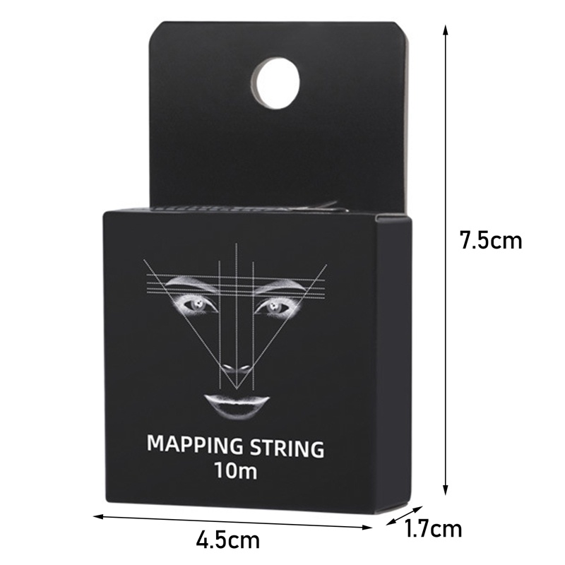 Cuộn Dây Vải Lanh 10M Màu Nâu Đo Lường Định Vị Lông Mày/Trang Điểm Lông Mày