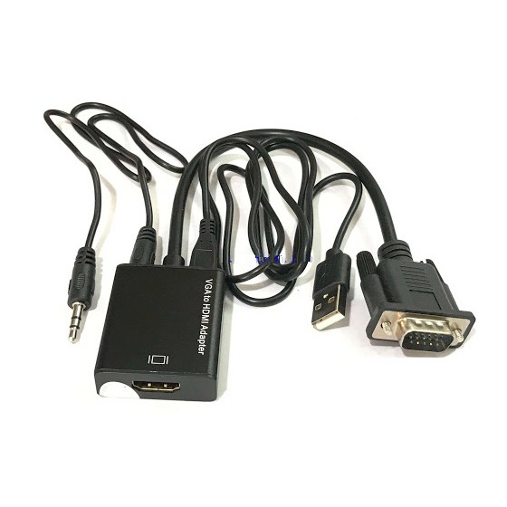 VEGGIEG VGA to HDMI & VGA Adapter with Audio Support VGA to HDMI VGA Splitter 1 in 2 Out