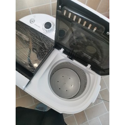 Máy giặt mini 4 kg 2 lồng kèm sấy khô , máy giặt mini bán tự động